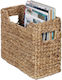 Relaxdays Water Hyacinth Magazine Holder Light Brown 0