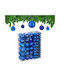 Set 138 Christmas Baubles Relaxdays Blue