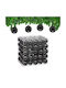 Set 100 Globuri De Crăciun Relaxdays Negre Argintii 7x6cm