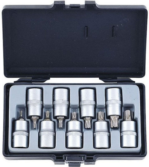 Torx Steckdosen mit Rahmen Gastgeber 1/2" Set 9 Stück