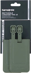 Samsonite Luggage Label Green 2 Pieces