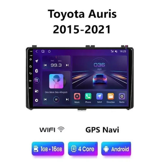 Ηχοσύστημα Αυτοκινήτου για Toyota Auris 2015-2021 (Bluetooth/USB/WiFi/GPS/Apple-Carplay/Android-Auto) με Οθόνη Αφής 9"