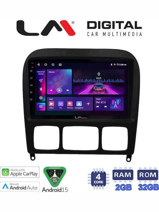 LM Digital Auto-Audiosystem Für Mercedes-Benz S-Klasse 1998>2005 Bluetooth USB Eingebautes Wi-Fi GPS Apple CarPlay Android Auto