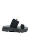 Deri Mädyche Flache Sandalen Für Damen Flatforms Schwarz