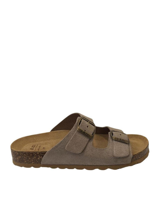 Dezero Anatomische Damen Flache Sandalen Grau