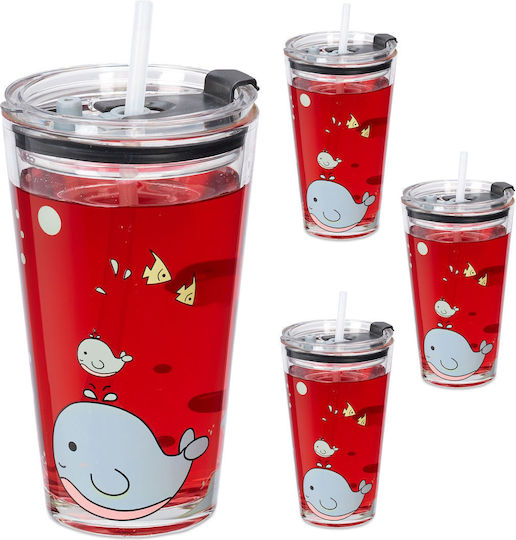 Relaxdays Păhărel Pentru Copii Din Plastic Roz