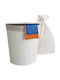 Relaxdays Καλάθι Απλύτων Bamboo 80lt 60x36x36cm Λευκό