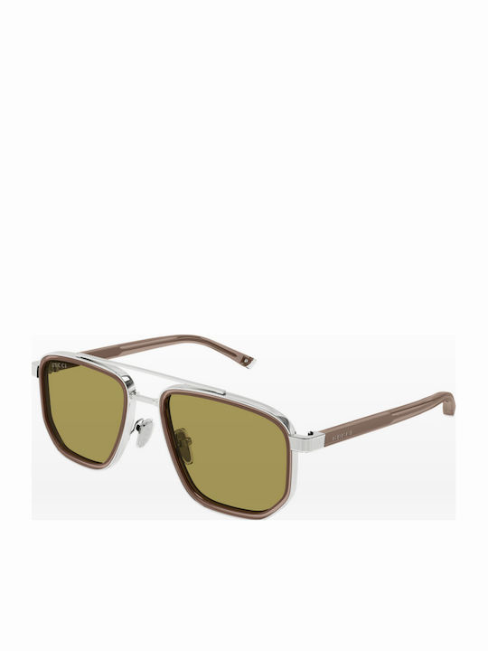 Gucci Unisex Γυαλιά Ηλίου με Ασημί Μεταλλικό Σκ...