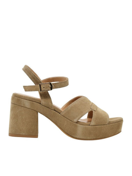 Fardoulis Leather Sandals Beige