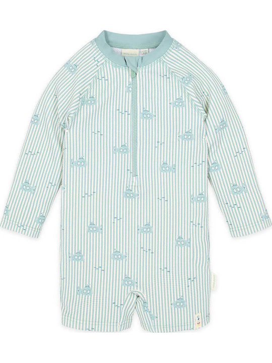 Little Dutch Kids One-Piece Swimsuit With Long Sleeve Mint
