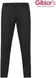 Επαγγελματικό Παντελόνι Walter Μαύρο Slim Fit Ελαστικό Μαύρο Giblor's
