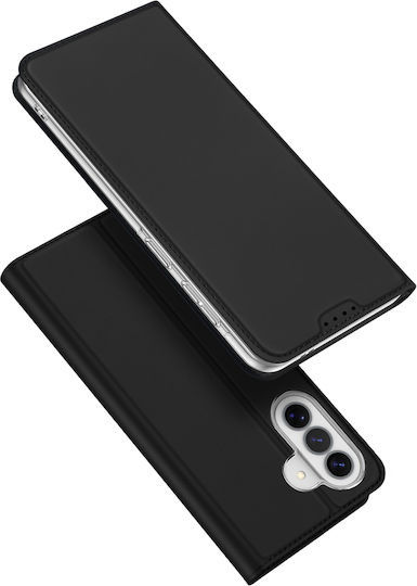 Dux Ducis Skin Book Калъф от Изкуствена Кожа / Силикон Черен Galaxy A57