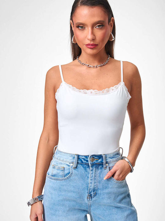 Lace Bodysuit White
