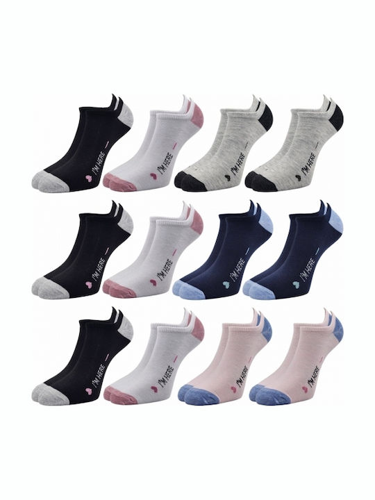 365 Charm Socks Γυναικείες Κάλτσες Multicolour 12Pack