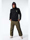Sweatshirt with Hood Black H0229M