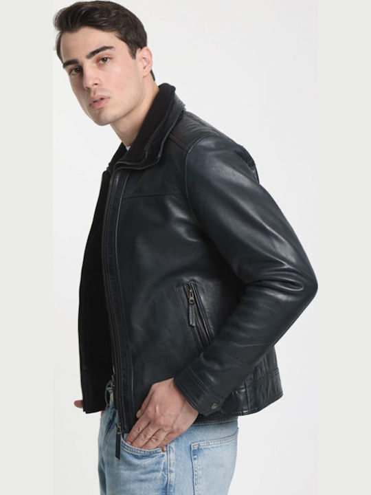 Newton Leather Leather Jacket Blue