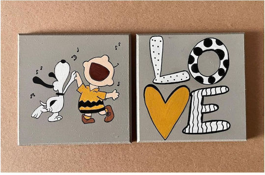Σουβέρ Ξύλινο Καφέ 10x10cm 2τμχ