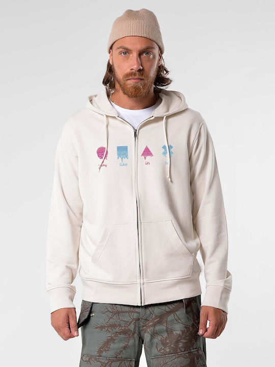 Herren Fleecejacke Weiß Z0228L