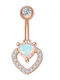 Amalfi Accessories Bauchnabel Piercing Rosa Vergoldet