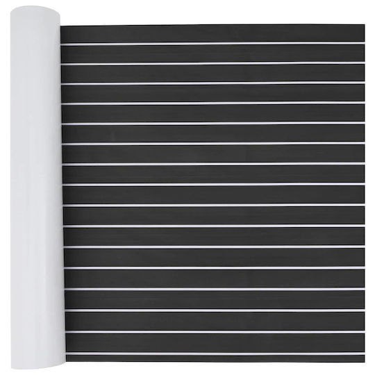 Boat Mat Striped Dark Gray White 240 x 90 cm Eva 42046771 Dark Gray
