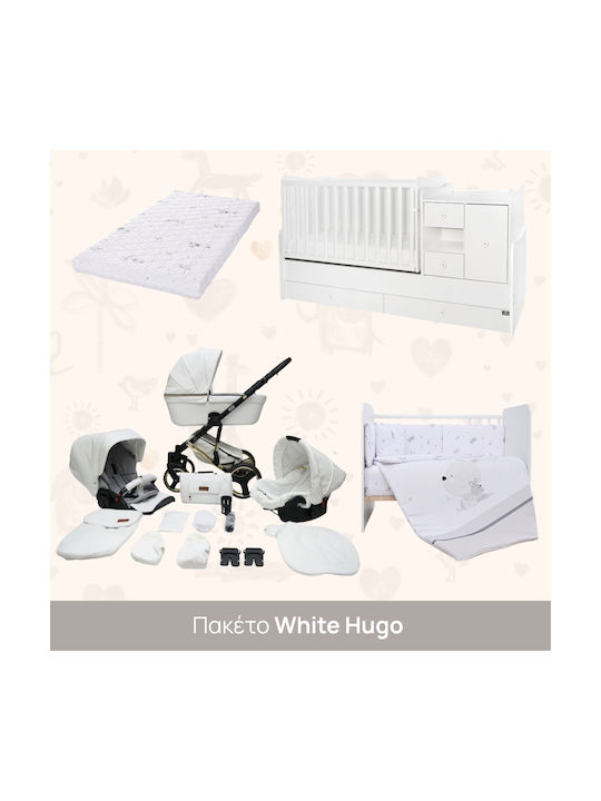 Beboulino Baby-Möbel-Set Weiß / Weiß