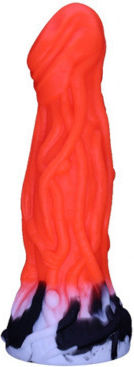Fantasy Alien Liquid Silicone Dildo Suction Cup 20.3cm Red