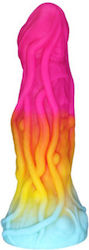 Fantasy Alien Liquid Silicone Dildo Suction Cup 20.3cm Multicolor
