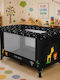 Fun Baby Playpen with Mattress Black 62x125cm