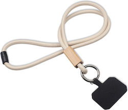 Vnc Beige Mobile Phone Neck Strap