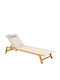 Aluminum Deckchair Rabia Rabia with Pillow White 191.5x60x31cm