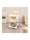 Foldable Baby Highchair with Adjustable Height Beige