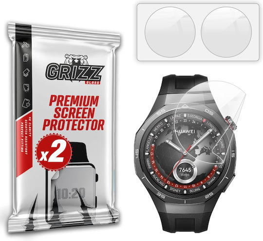 Set 2 Grizzglass Керамични Филми Протектори Съвместими с Huawei Watch GT 5 Pro 46mm Прозрачни