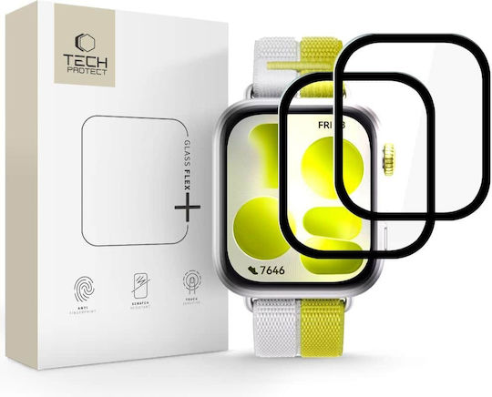 Хибридно Стъкло Технология Защитa Glass Flex+ 2 Броя Часовник Huawei Fit 5 Черно
