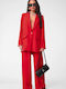 Women's Red Set with Trousers