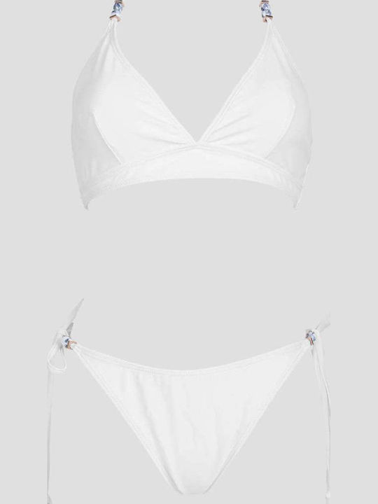 Decoro Set Bikini Dreieck Weiß