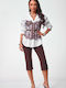 Women's Blouse Corset Strapless Brown