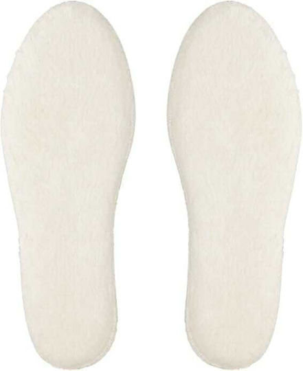 Epicmarket Anatomische Einlegesohlen Winter Warme Authentische Natürliche Schafwolle Weiß