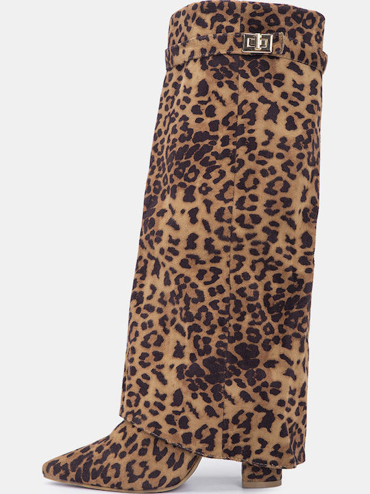Suede Women's Boots Leopard