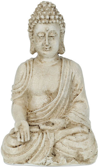Relaxdays Dekorative Buddha Figur aus Polyresin 17,5x10,5x7,5cm