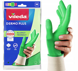 Vileda Завършете Ръкавици За Почистване Dermo Plus Нитрил Medium Зелени