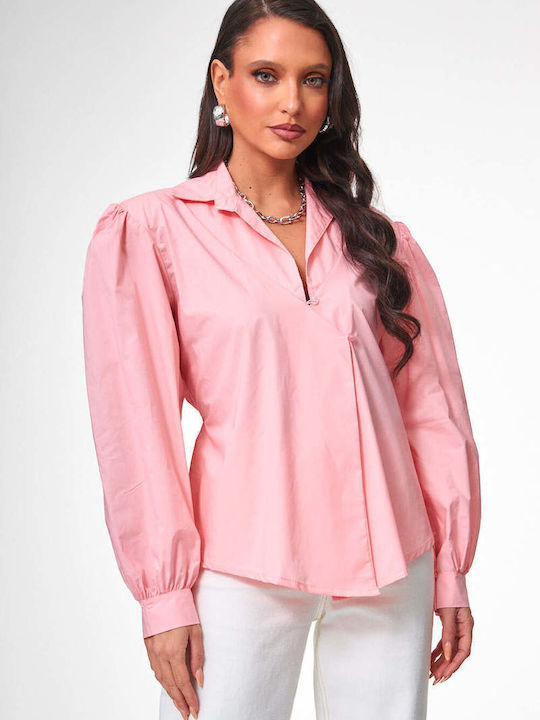 Long Sleeve Women's Shirt Pink