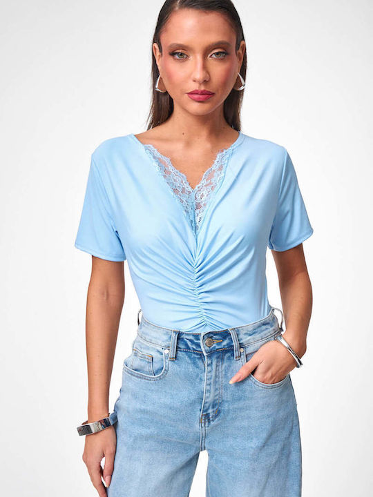 Sura Bodysuit & Lace Light Blue