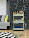 Relaxdays Troleu De Bucătărie Din Plastic Cu 3 Locuri Verde 43.5x29.5x71.5cm