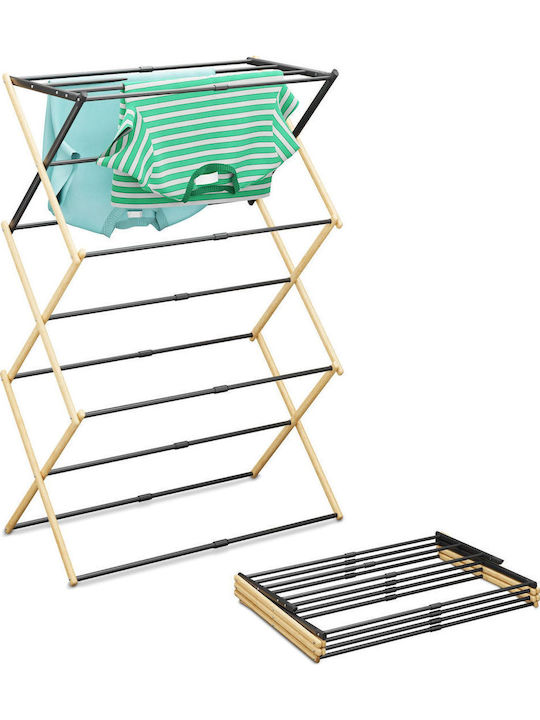 Relaxdays Uscător De Rufe Pliabil De Pardoseală 107x37cm