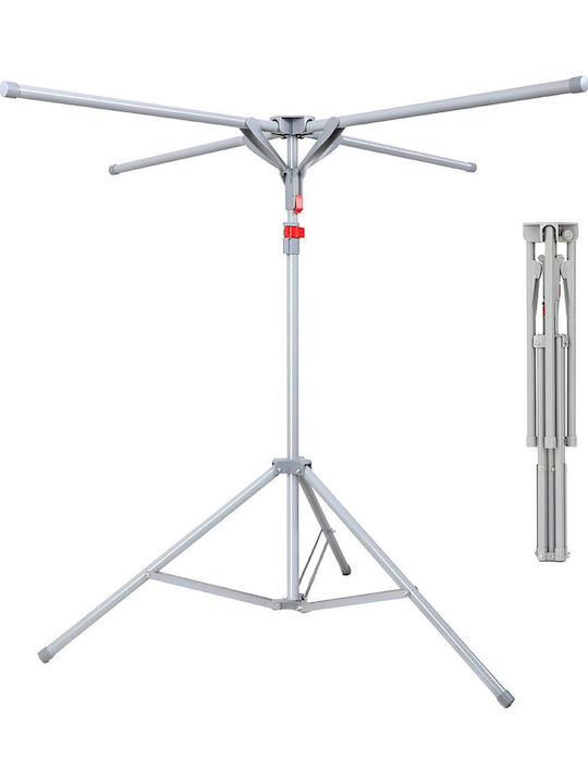 Relaxdays Uscătoare Rufe Pliere Pardoseală Inox 180x125cm