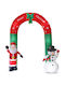 Illuminated Decorative Inflatable Outdoor Plastic Christmas Santas 240x240cm 9 Pieces
