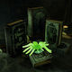 Halloween Glow-in--dark Decoration Spiders 8x5 Cm 4 Pcs Suction Cup Green Plastic