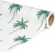 Decorative Table Runner 180x28 Cm Palm Tree Pattern White Background