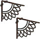 Relaxdays Raft De Colț Din Metal Maro 185x190mm 2 Bucăți 10051156_93
