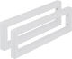 Relaxdays Raft De Colț Din Metalic În Culoare Albă 150x500mm 2 Bucăți 10051190_8103